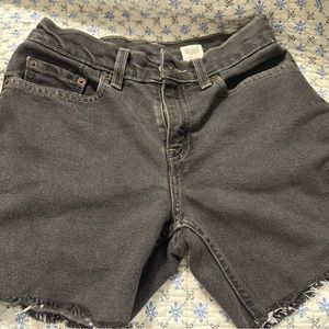 Vintage black levi shorts for sale size 2 petite medium